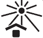Keep away from sunlight symbol